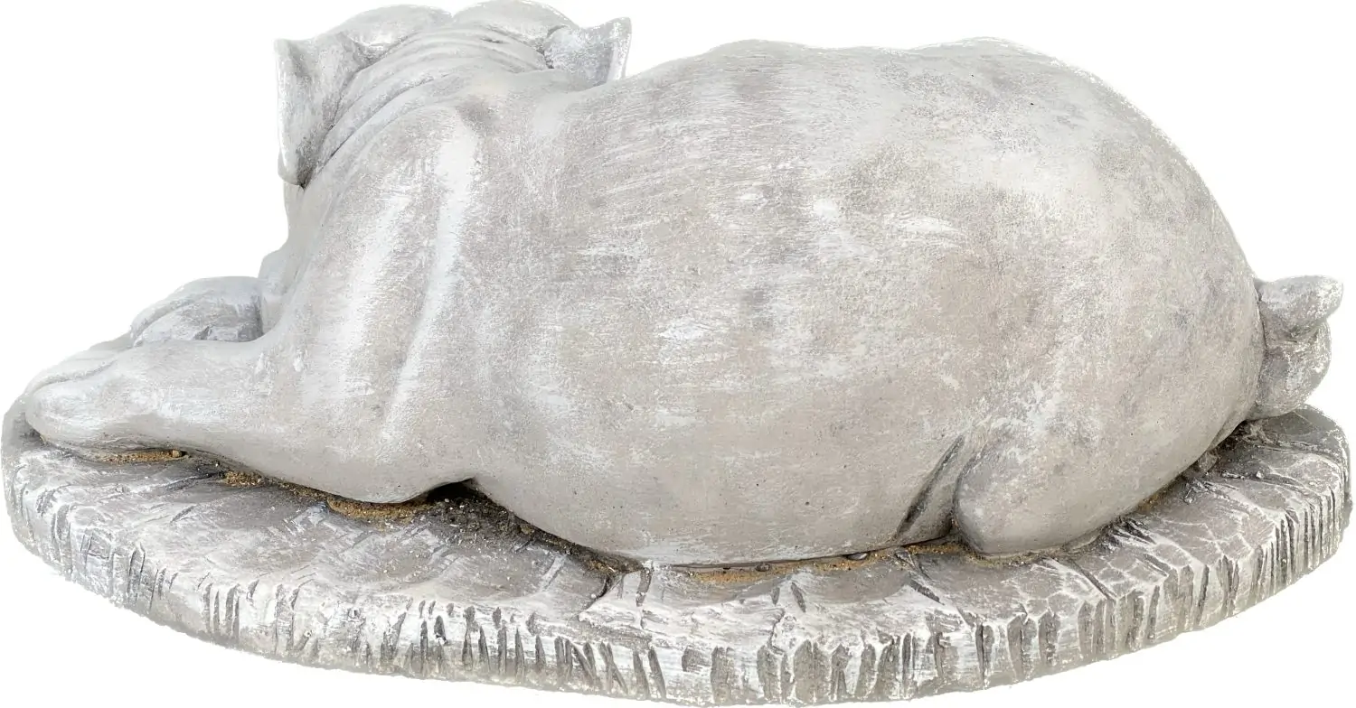 Artikelbild 6 des Artikels “Spike - Liegende Bulldogge auf Sockel, 38 cm L | Steinguss “